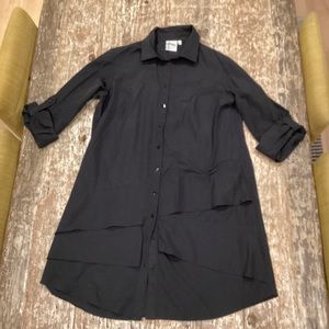 Black shirt dress